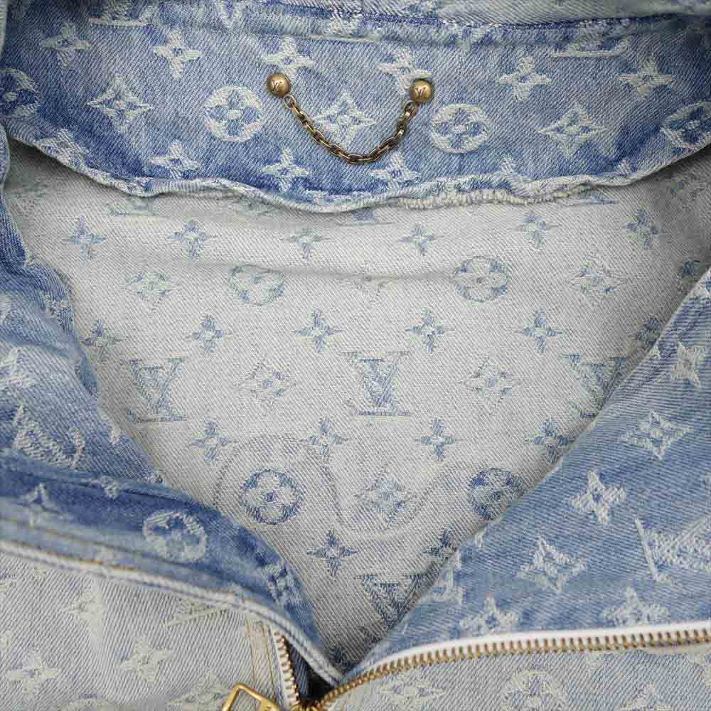 LOUIS VUITTON ルイ・ヴィトン 21AW 1A8WTS 国内正規品 NBA ジップスルーフーディ インディゴブルー系 54【中古】