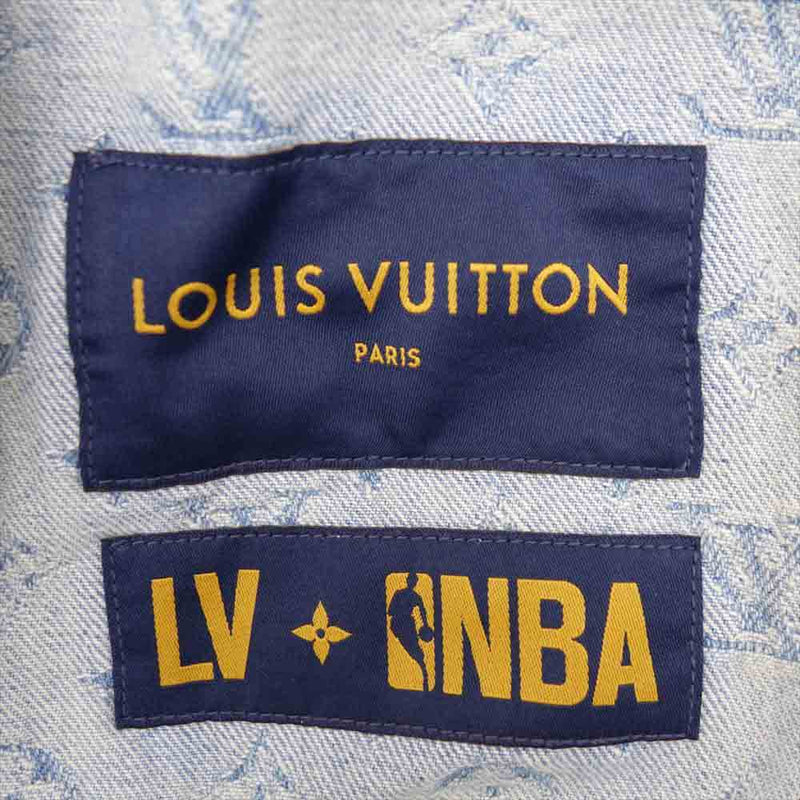 LOUIS VUITTON ルイ・ヴィトン 21AW 1A8WTS 国内正規品 NBA ジップスルーフーディ インディゴブルー系 54【中古】