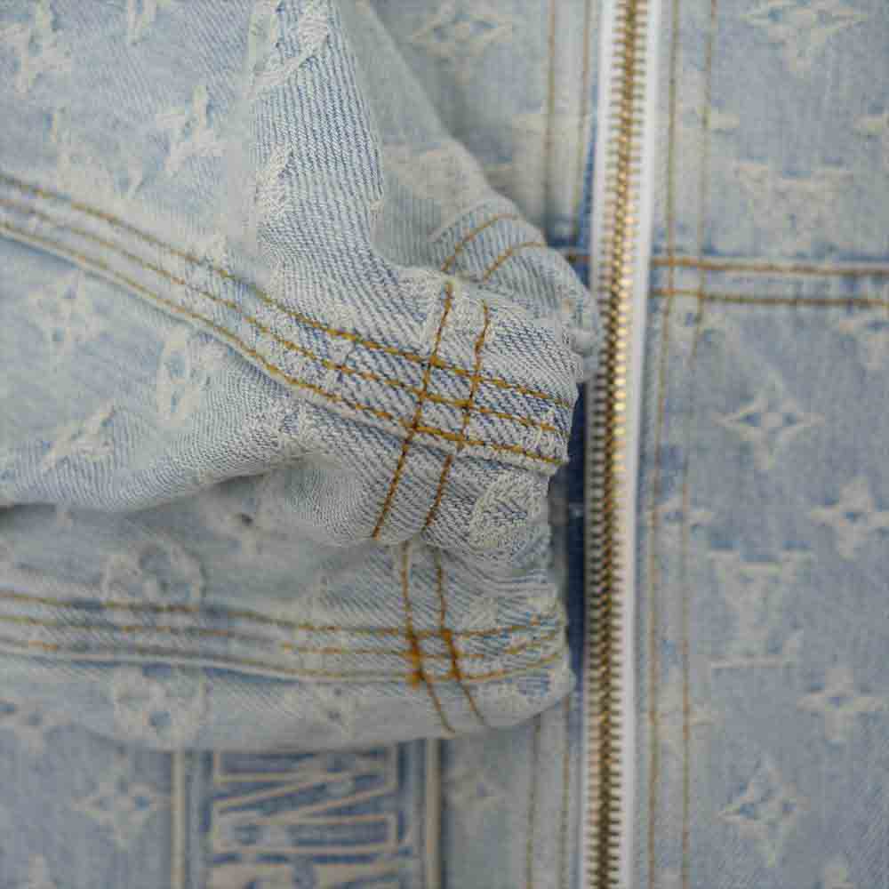 LOUIS VUITTON ルイ・ヴィトン 21AW 1A8WTS 国内正規品 NBA ジップスルーフーディ インディゴブルー系 54【中古】