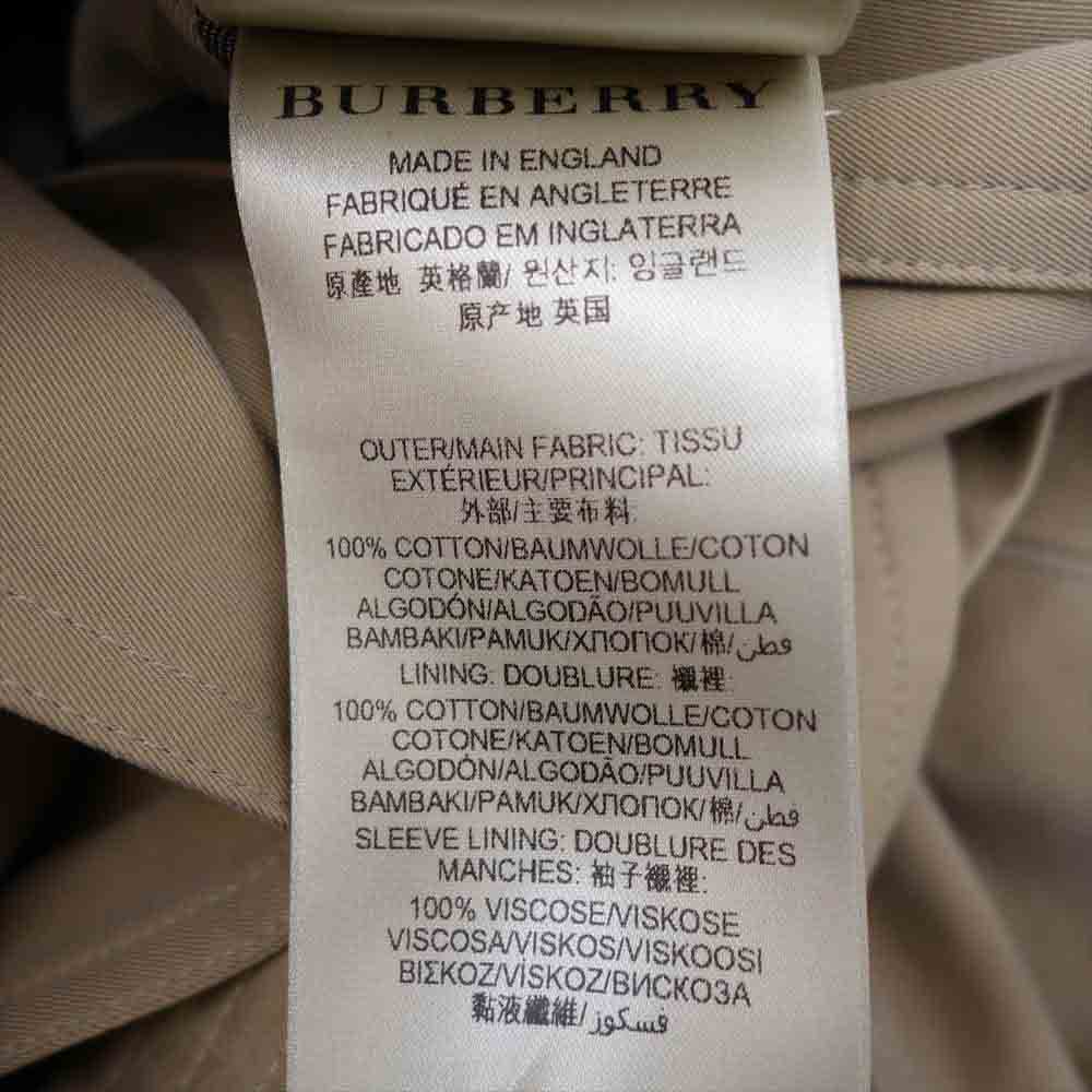 BURBERRY バーバリー 国内正規品 4006905 GBBURLIMCAS THE KENSINGTON ケンジントン 裏地チェック トレンチ ベージュ系 38【中古】