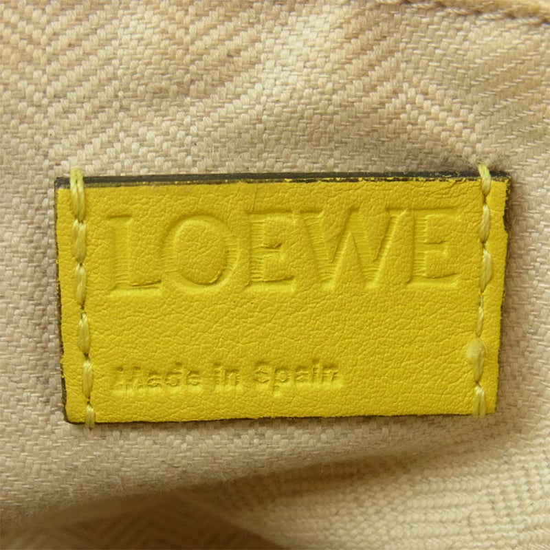 LOEWE ロエベ パズルバッグ スモール 2way ショルダー ハンド バッグ スペイン製 イエロー系【中古】