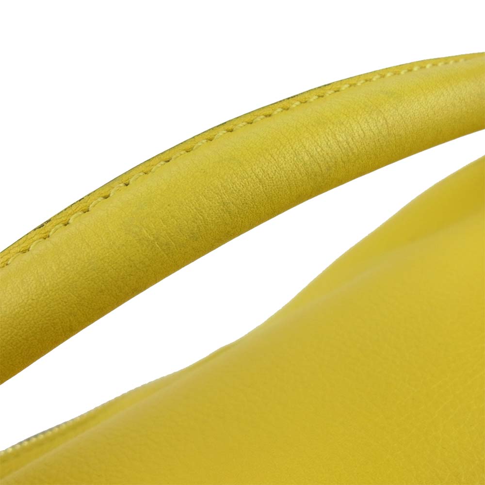 LOEWE ロエベ パズルバッグ スモール 2way ショルダー ハンド バッグ スペイン製 イエロー系【中古】