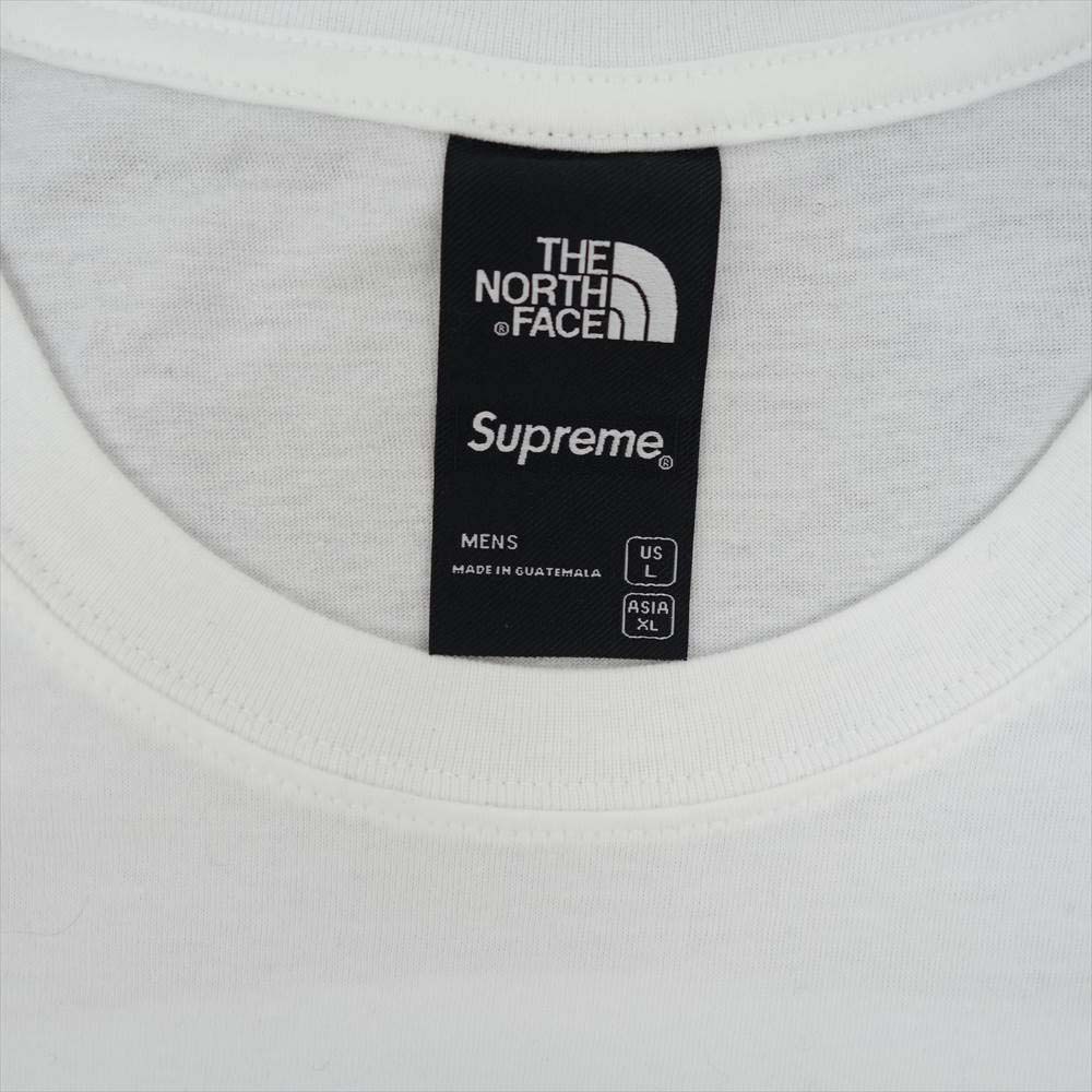 Supreme シュプリーム 21AW × The North Face Mountains S/S Top 半袖 Tシャツ ホワイト系 US:L、アジア:XL【極上美品】【中古】