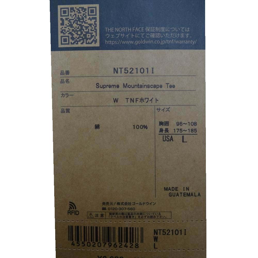 Supreme シュプリーム 21AW × The North Face Mountains S/S Top 半袖 Tシャツ ホワイト系 US:L、アジア:XL【極上美品】【中古】