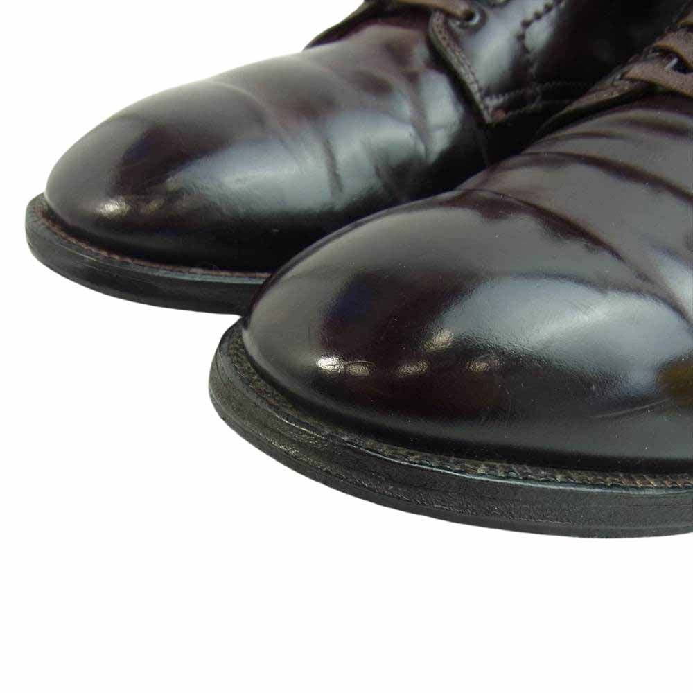 ALDEN オールデン 45668 SHELL CORDOVAN シェルコードバン モディファイド レースアップ プレーントゥ ブーツ ダークブラウン系 9 1/2【中古】