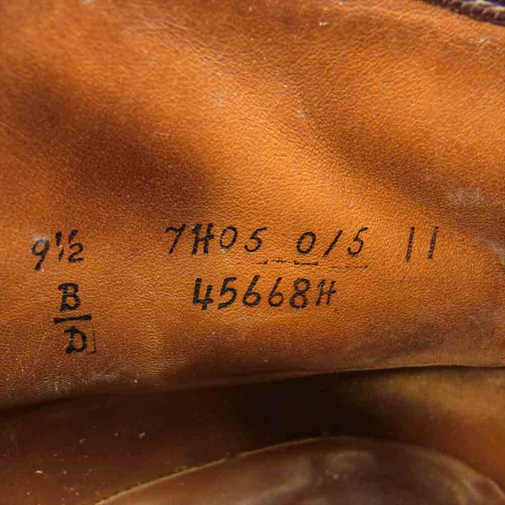 ALDEN オールデン 45668 SHELL CORDOVAN シェルコードバン モディファイド レースアップ プレーントゥ ブーツ ダークブラウン系 9 1/2【中古】