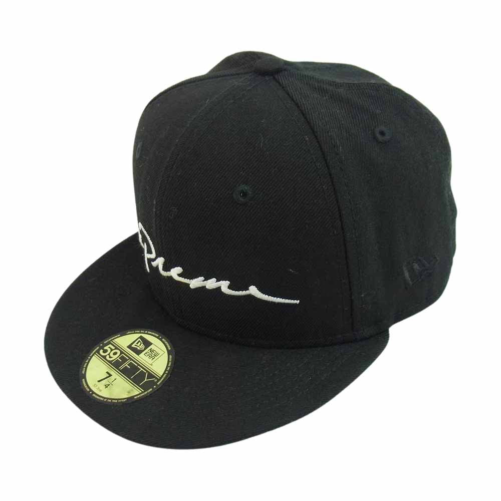 Supreme シュプリーム ×NEW ERA Classic Script Cap ×ニューエラ クラシックス クリプトキャップ ロゴ刺繍 ブラック系 57.7cm【中古】