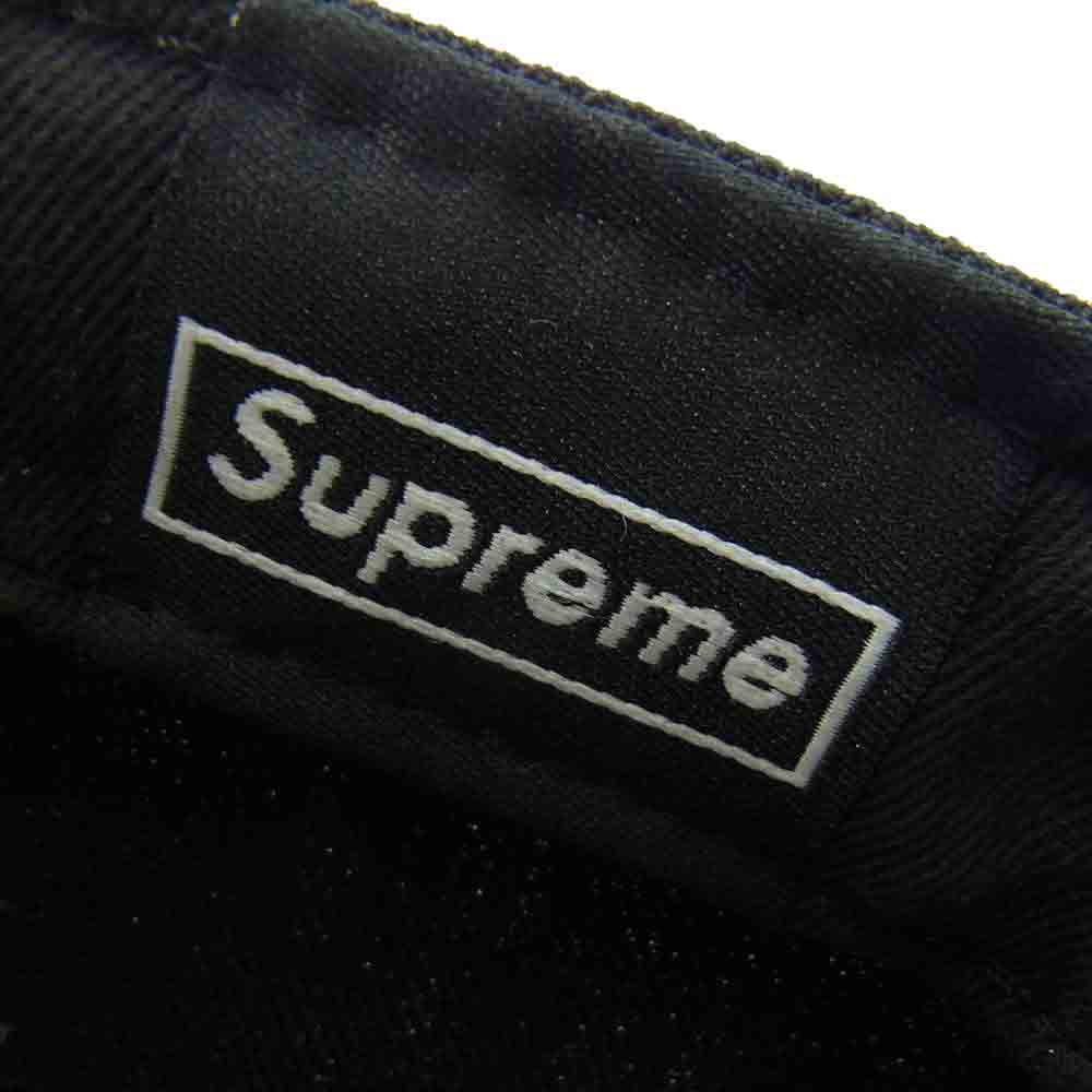 Supreme シュプリーム ×NEW ERA Classic Script Cap ×ニューエラ クラシックス クリプトキャップ ロゴ刺繍 ブラック系 57.7cm【中古】