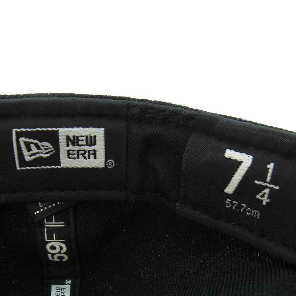 Supreme シュプリーム ×NEW ERA Classic Script Cap ×ニューエラ クラシックス クリプトキャップ ロゴ刺繍 ブラック系 57.7cm【中古】