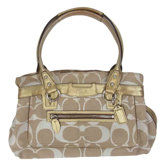 COACH コーチ 13290 ペネロペ シグネチャー ベージュ系【中古】