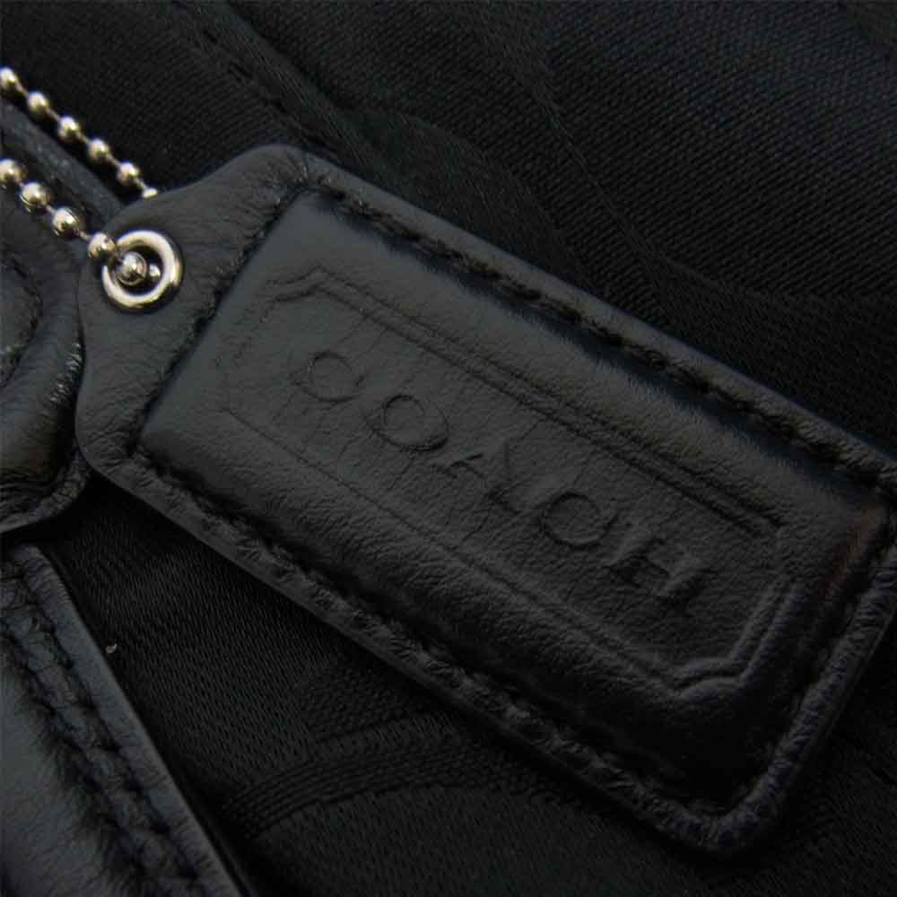 COACH コーチ F24741 キャンベル シグネチャー サッチェル  ブラック系【中古】