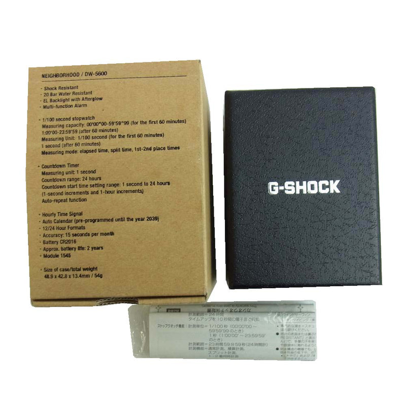 ネイバーフッド G-SHOCK ジーショック DW-5600VT NHGS 腕時計 ブラック系【美品】【中古】