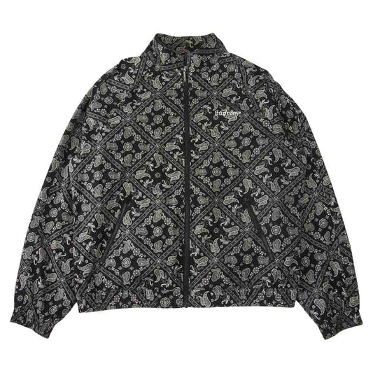 Supreme シュプリーム BANDANA TRACK JACKET バンダナ トラック ジップアップ ジャケット ブラック系 L【中古】
