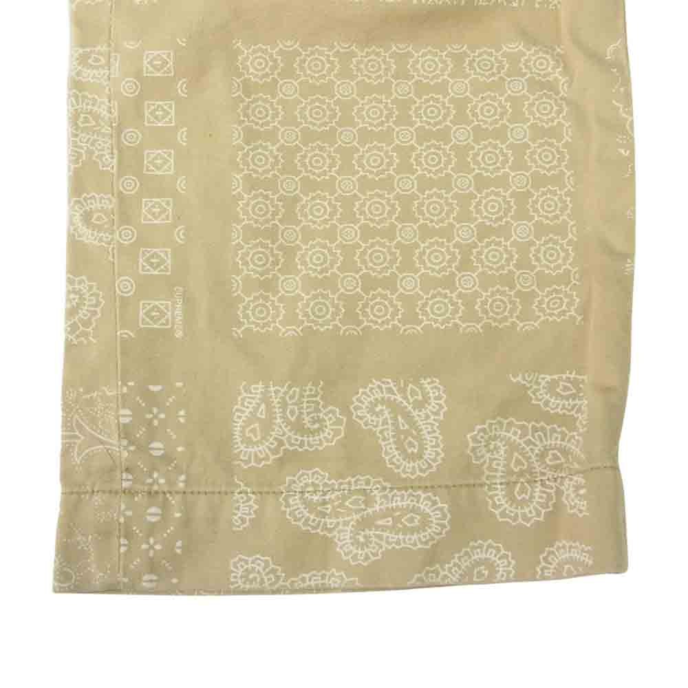 Supreme シュプリーム 20SS Paisley Grid Chino Pant ペイズリー グリッド チノ パンツ ベージュ系 34【中古】