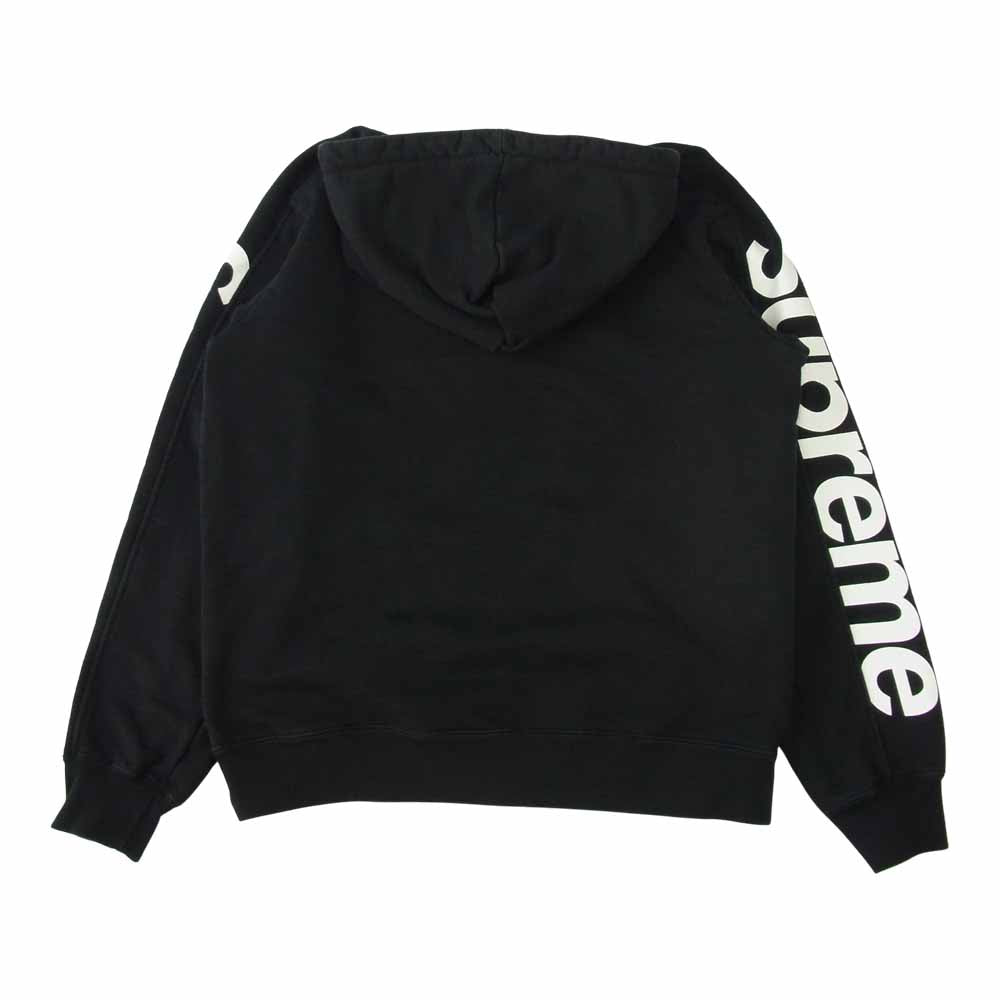 Supreme シュプリーム Sideline Hooded Sweatshirt 袖ロゴ フーデッド パーカー ブラック系 M【中古】