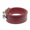 CHROME HEARTS クロムハーツ（原本無） 3BTN 2SNP リップ アンド タン 3ボタン2スナップ レザー ブレスレット レッド系【中古】