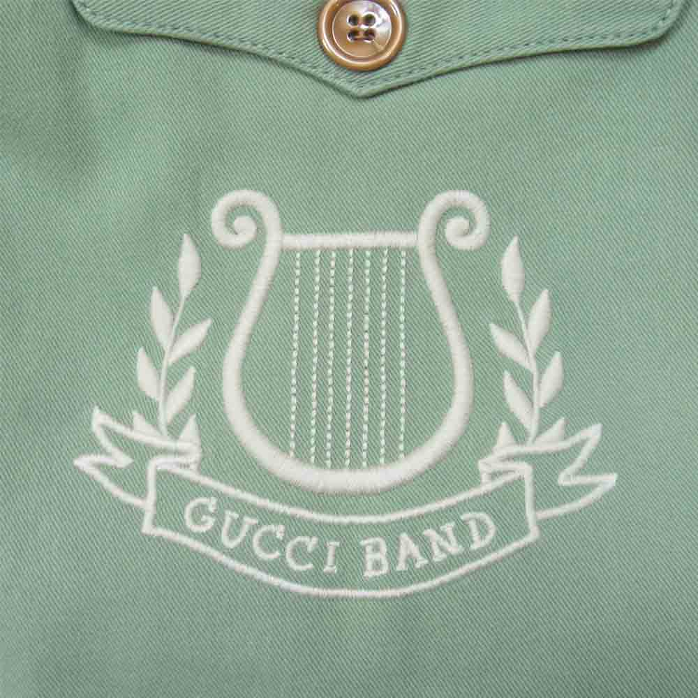 GUCCI グッチ 国内正規品 569770 XDAQF 19AW GUCCI BAND 裾ジップ イージー ジョガー パンツ グリーン系 30【中古】