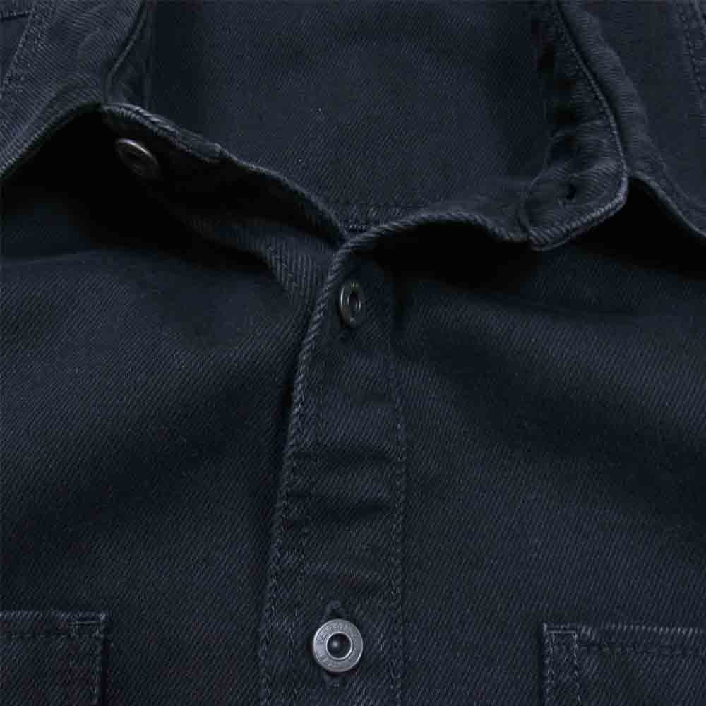 VALENTINO ヴァレンティノ ヴァレンティノジャパンタグ YV3DB00G608 スター ロゴ デニム シャツ ジャケット ブラック系 44【中古】