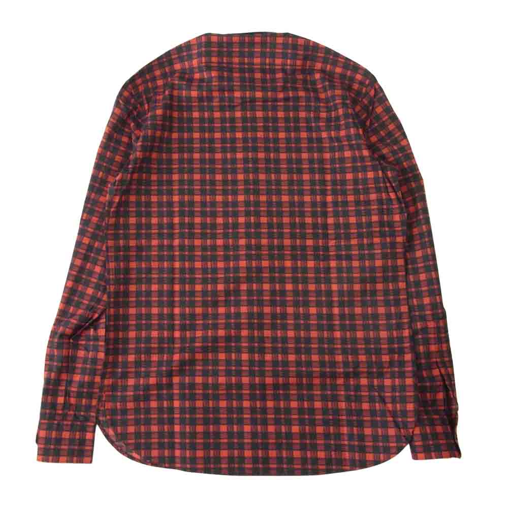SAINT LAURENT サンローラン 17SS 469667 Y349Q チェック ポケット 長袖 シャツ ブラック系 レッド系 38/15【中古】