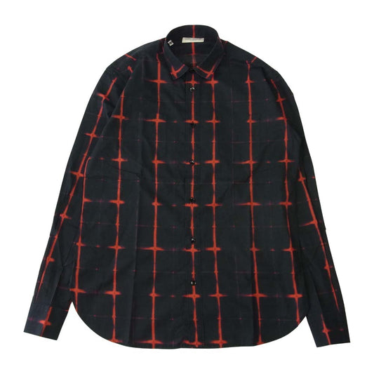 SAINT LAURENT サンローラン 17SS 469667 Y364Q チェック ポケット 長袖 シャツ ブラック系 38/15【中古】