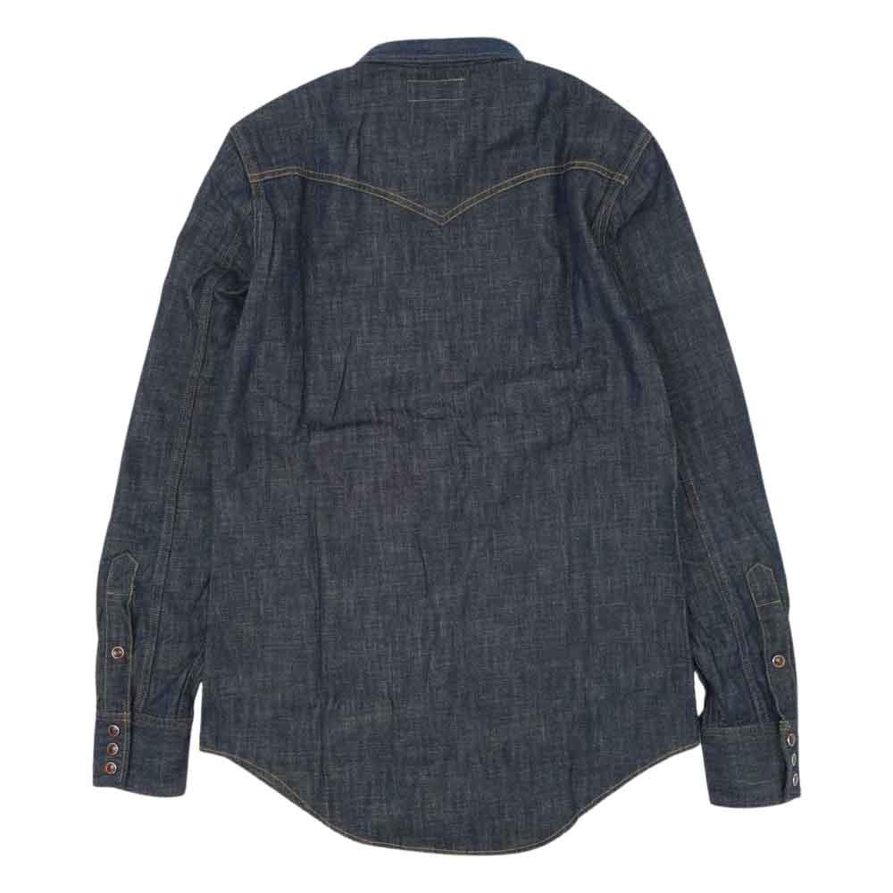 SAINT LAURENT サンローラン 388968 ウエスタン 長袖シャツ インディゴブルー系 XS【中古】