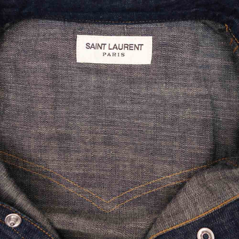 SAINT LAURENT サンローラン 388968 ウエスタン 長袖シャツ インディゴブルー系 XS【中古】