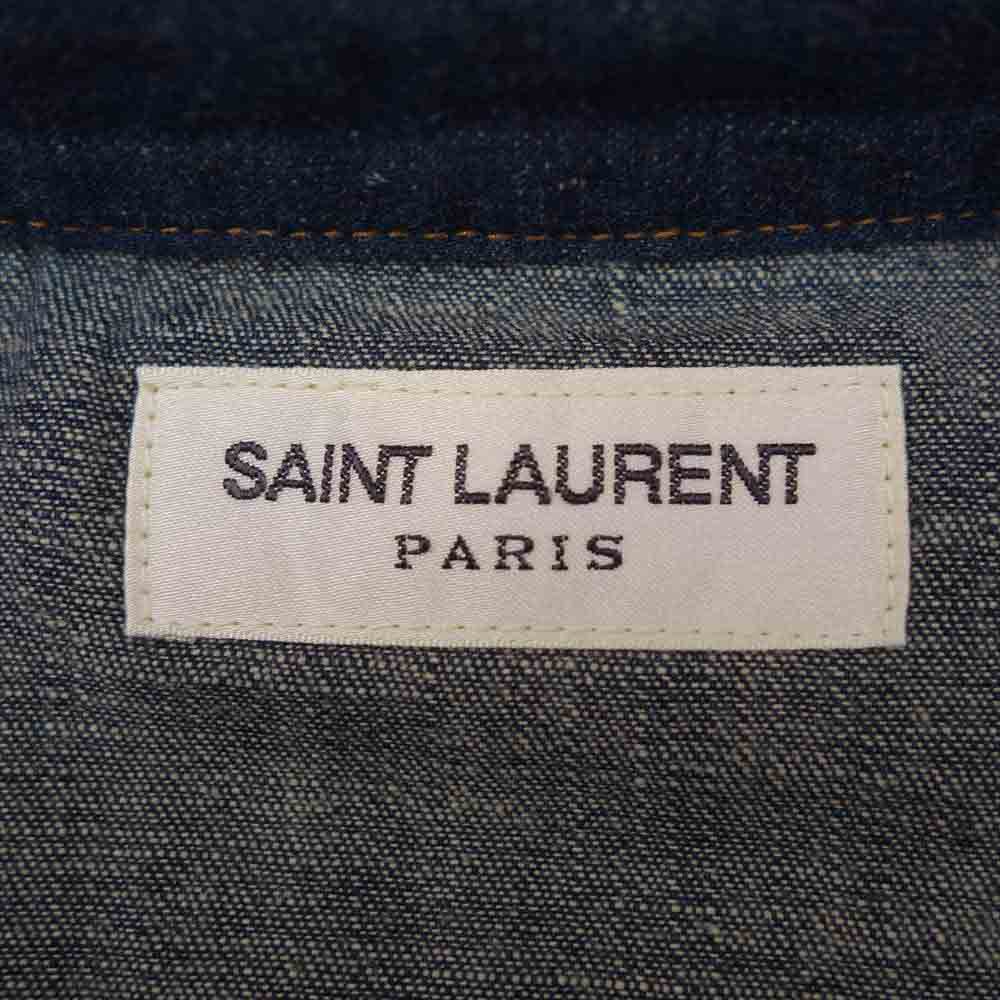 SAINT LAURENT サンローラン 388968 ウエスタン 長袖シャツ インディゴブルー系 XS【中古】