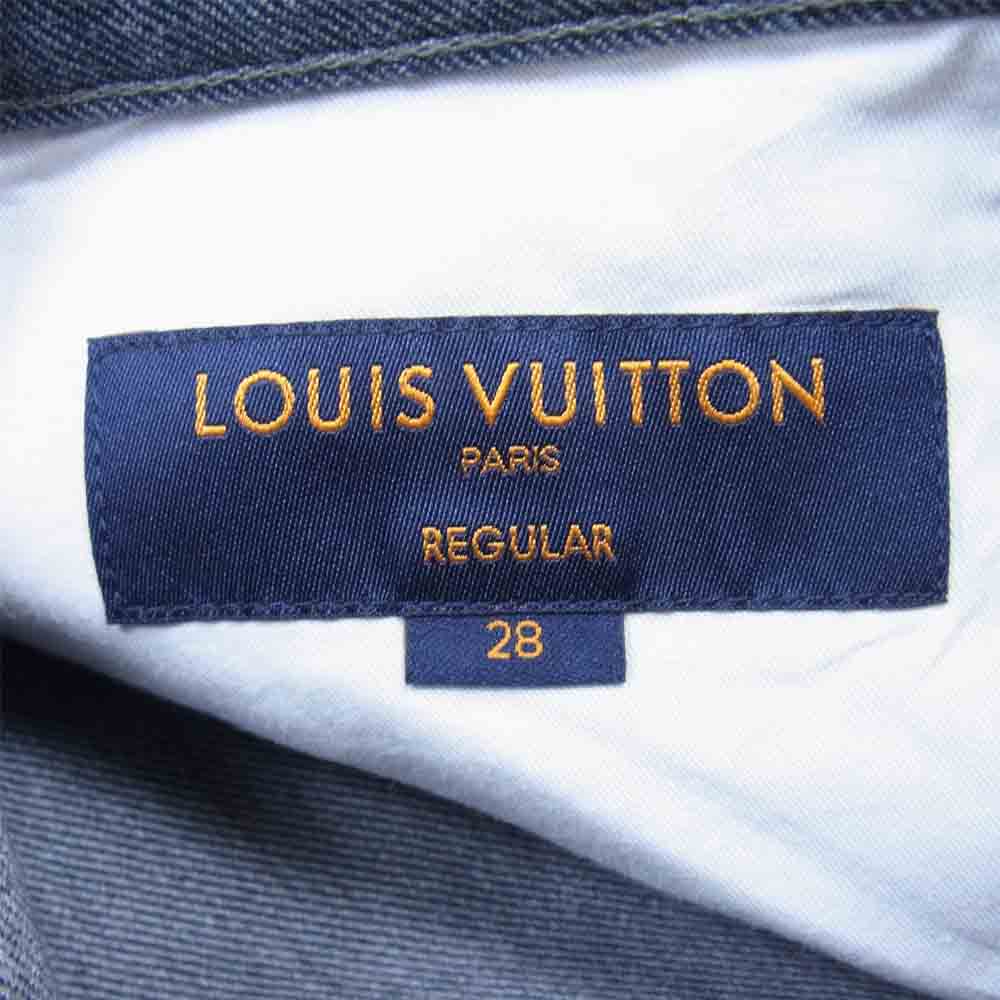 LOUIS VUITTON ルイ・ヴィトン 1A3KUC 国内正規品 カラーボックス サークルロゴ デニム パンツ インディゴブルー系 28【中古】