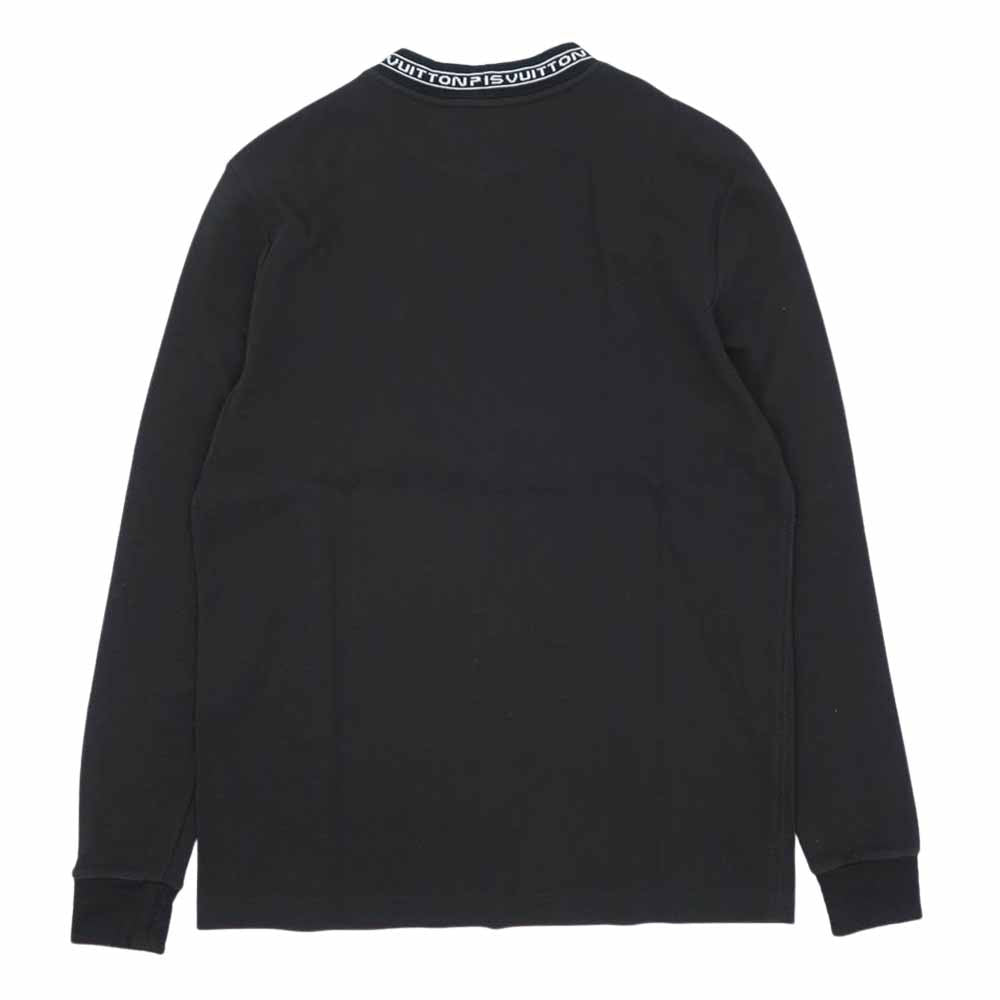 LOUIS VUITTON ルイ・ヴィトン 19SS 国内正規品 ネックロゴ L/S 長袖 トレーナー スウェット ブラック系 S【中古】