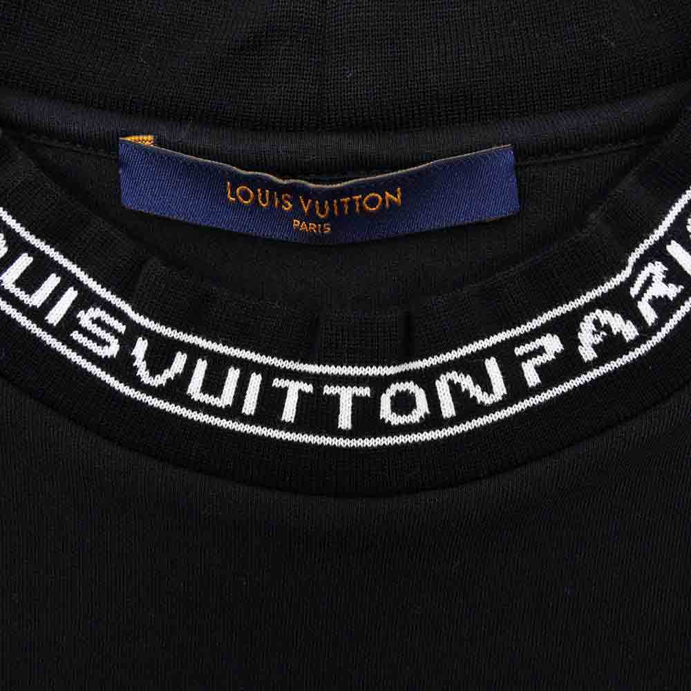LOUIS VUITTON ルイ・ヴィトン 19SS 国内正規品 ネックロゴ L/S 長袖 トレーナー スウェット ブラック系 S【中古】