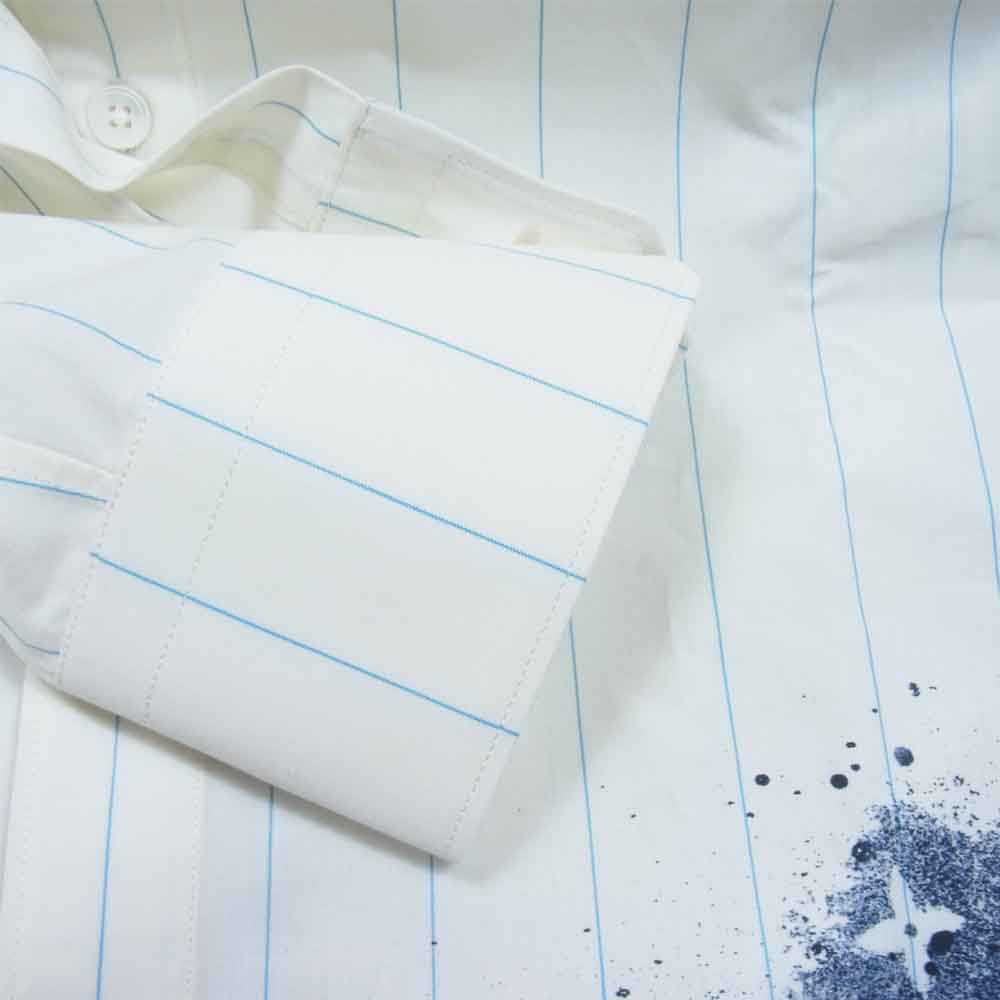 LOUIS VUITTON ルイ・ヴィトン 1A5VRX 国内正規品 20SS モノグラム スプレー パターン ストライプ DNA シャツ ホワイト系 XS【中古】