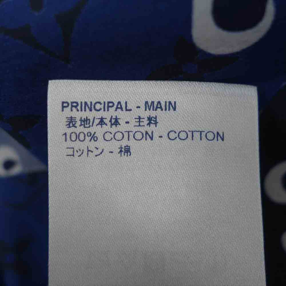 LOUIS VUITTON ルイ・ヴィトン 国内正規品 20SS カモ DNA 長袖 シャツ ネイビー系 XS【中古】