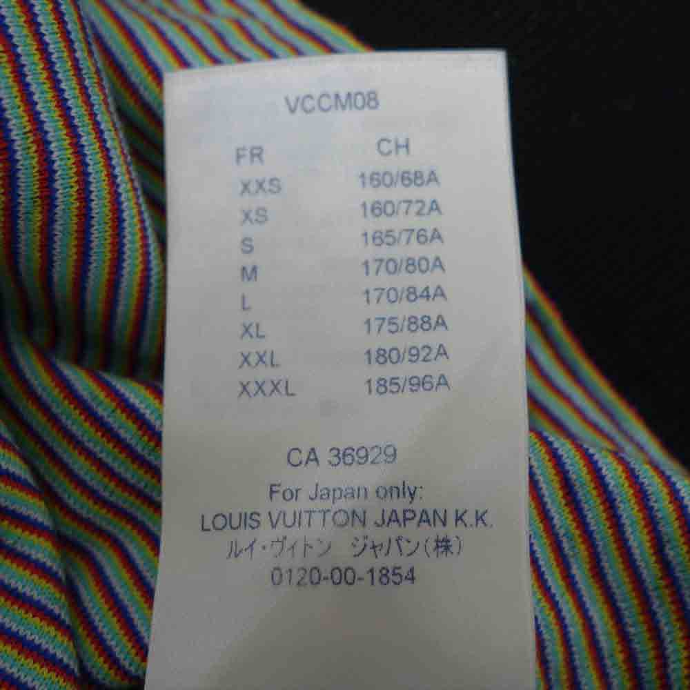 LOUIS VUITTON ルイ・ヴィトン 国内正規品 レインボー ドロップ ニードル モノグラム クルーネック ニット セーター ブラック系 S【中古】