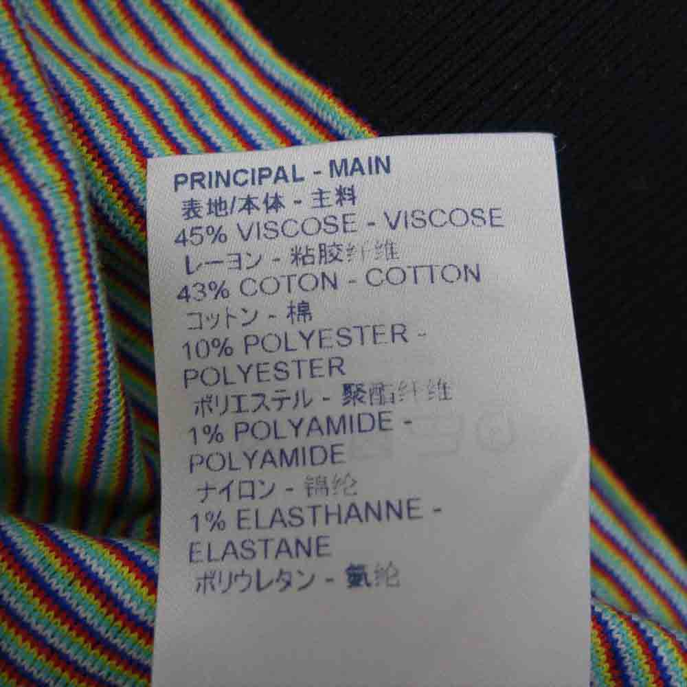 LOUIS VUITTON ルイ・ヴィトン 国内正規品 レインボー ドロップ ニードル モノグラム クルーネック ニット セーター ブラック系 S【中古】