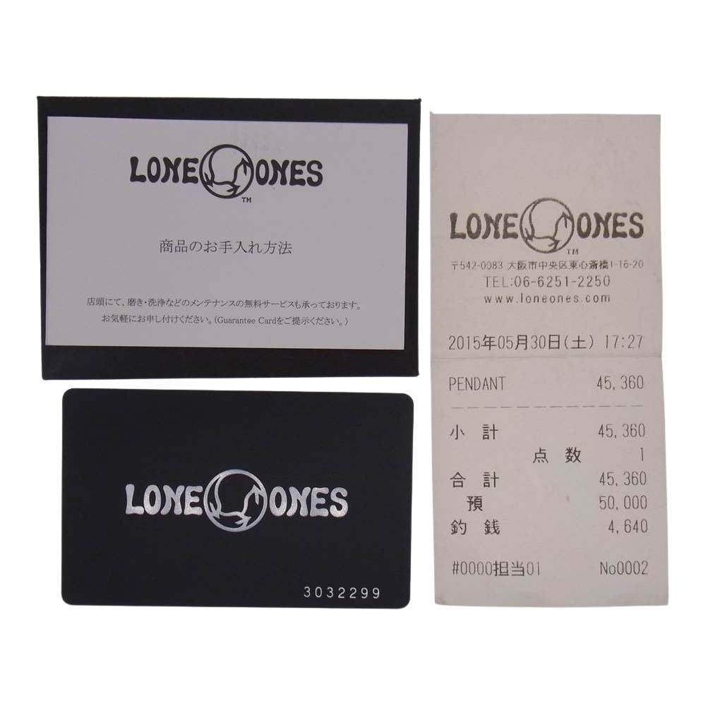 LONE ONES ロンワンズ 販売証明カード付属 ティアベル XS ペンダント シルバー系【中古】