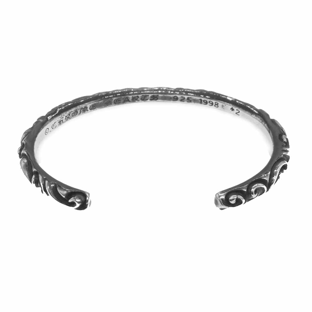 CHROME HEARTS クロムハーツ（原本有） スクロールバンド ブレスレット シルバー系【中古】
