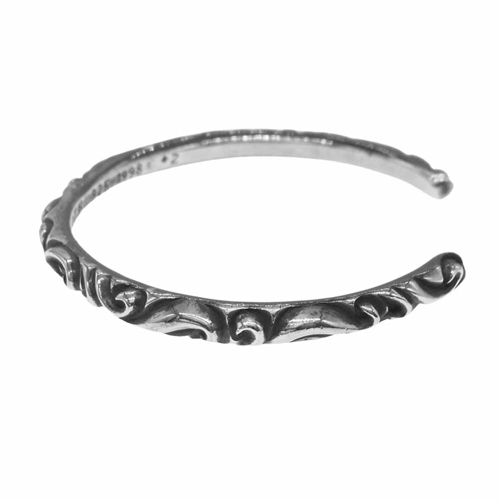 CHROME HEARTS クロムハーツ（原本有） スクロールバンド ブレスレット シルバー系【中古】