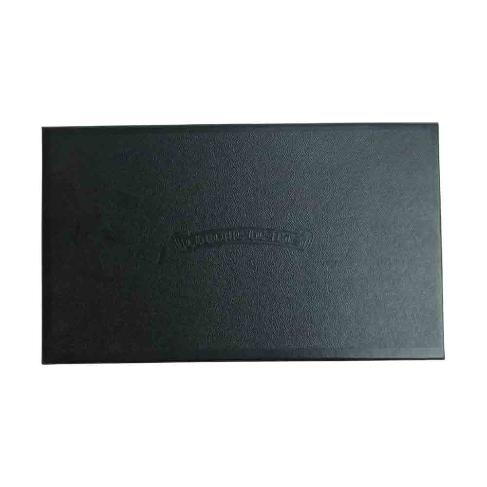 CHROME HEARTS クロムハーツ（原本有） LONG CROSS グリーシー クロスボタン レザー ウォレット ブラック系【中古】