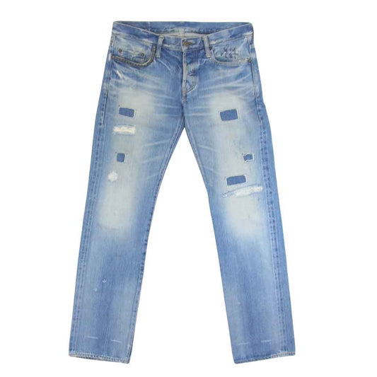 HYSTERIC GLAMOUR ヒステリックグラマー 4AP-2102 小窓 リメイク セルビッチ スタッズ デニム インディゴブルー系 30【中古】