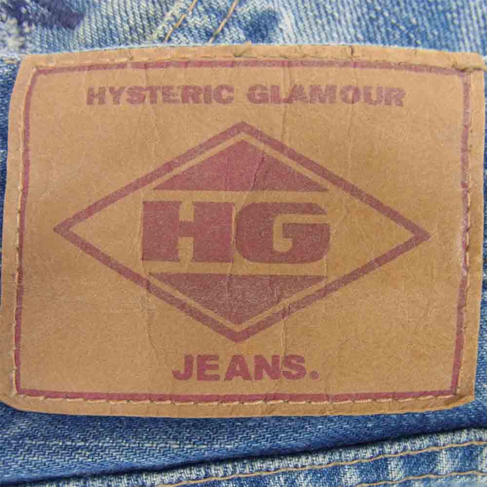 HYSTERIC GLAMOUR ヒステリックグラマー 4AP-2102 小窓 リメイク セルビッチ スタッズ デニム インディゴブルー系 30【中古】