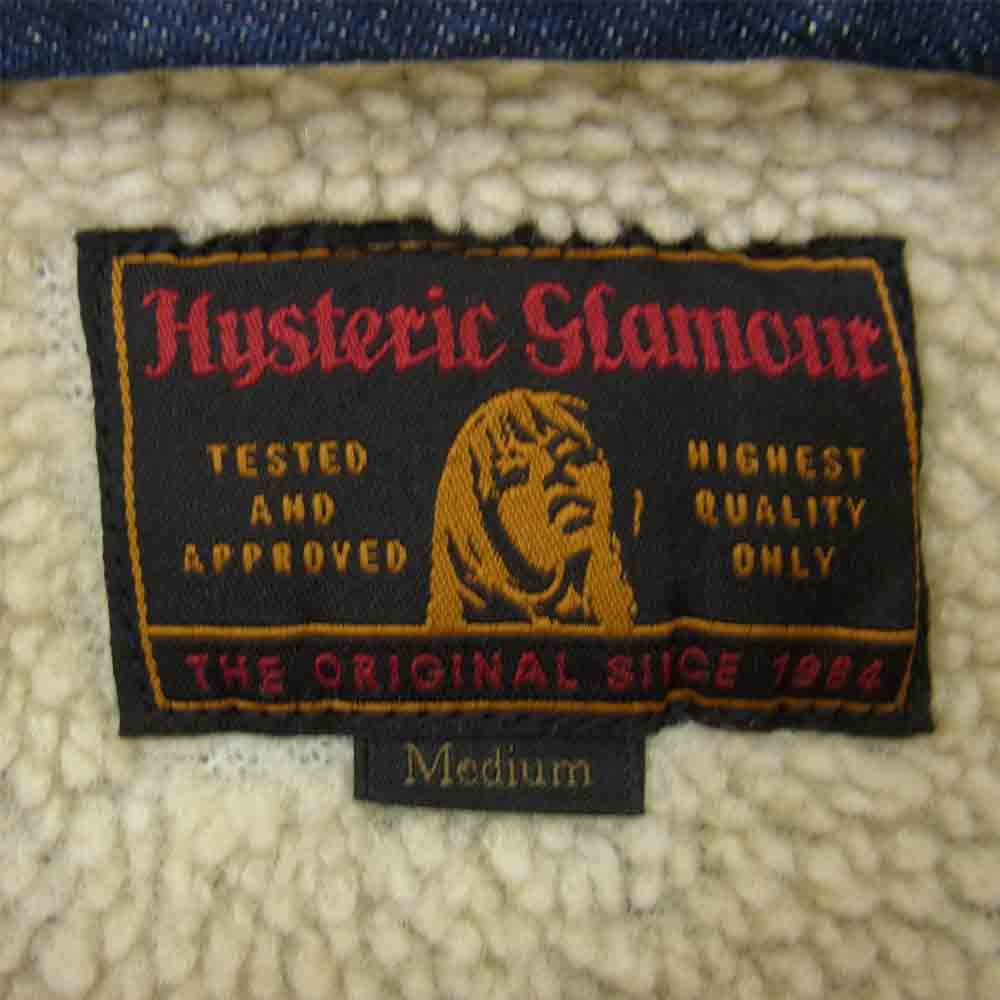 HYSTERIC GLAMOUR ヒステリックグラマー 02183AC07 ボア デニム ランチジャケット インディゴブルー系 M【中古】