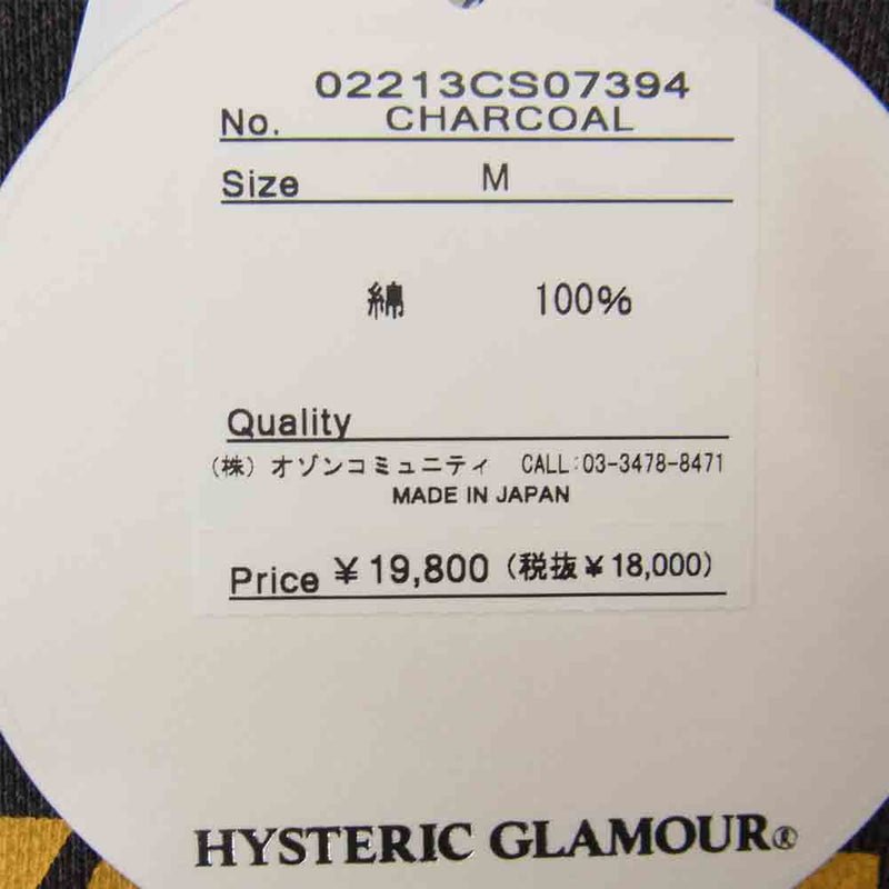 HYSTERIC GLAMOUR ヒステリックグラマー 21AW 02213CS07 YES YES YES ガール プリント スウェット グレー系 M【中古】