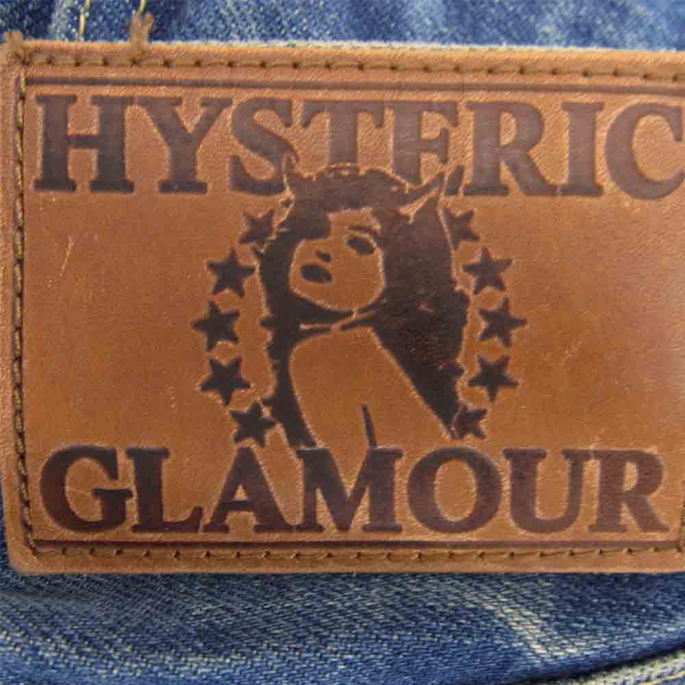 HYSTERIC GLAMOUR ヒステリックグラマー 0243AP17 SP加工 小窓 リメイク セルビッチ ダメージ デニム インディゴブルー系 29【中古】