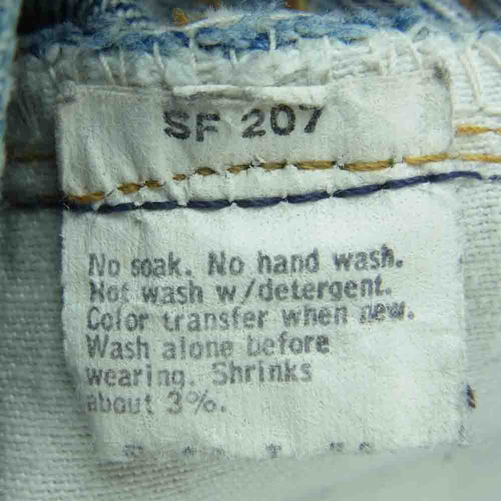 Levi's リーバイス ボタン裏刻印2 TALON42ジップ バックポケット裏チェーンステッチ スモールe デニム パンツ インディゴブルー系【中古】