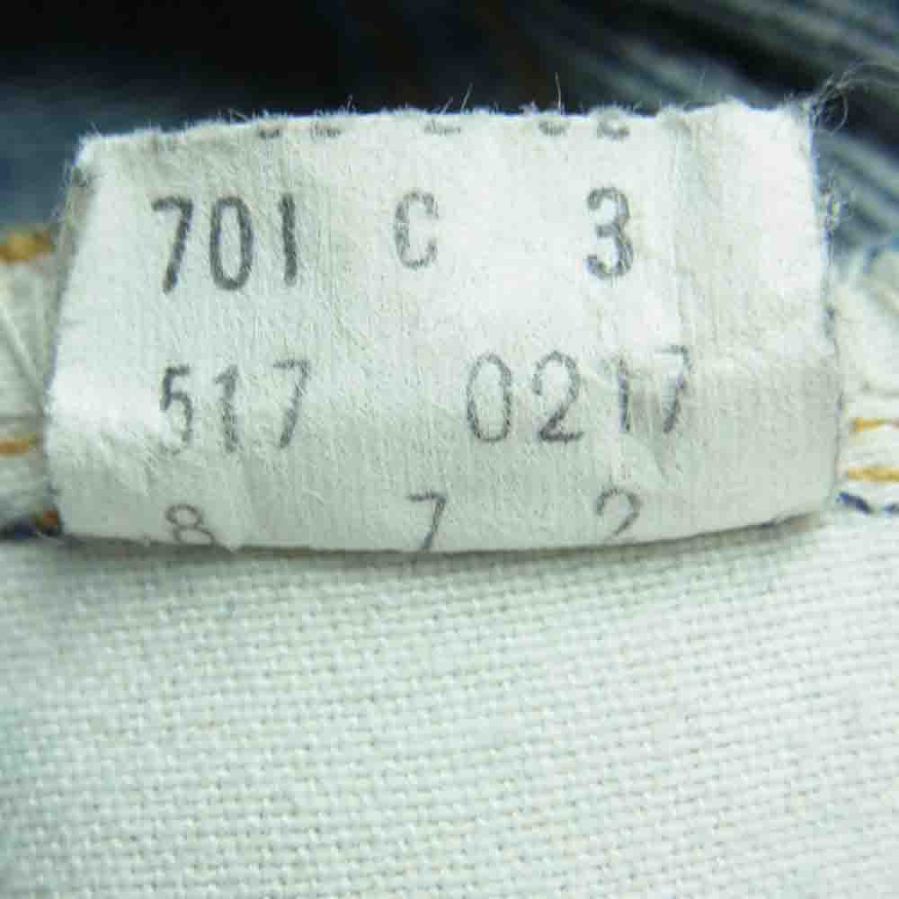 Levi's リーバイス ボタン裏刻印2 TALON42ジップ バックポケット裏チェーンステッチ スモールe デニム パンツ インディゴブルー系【中古】