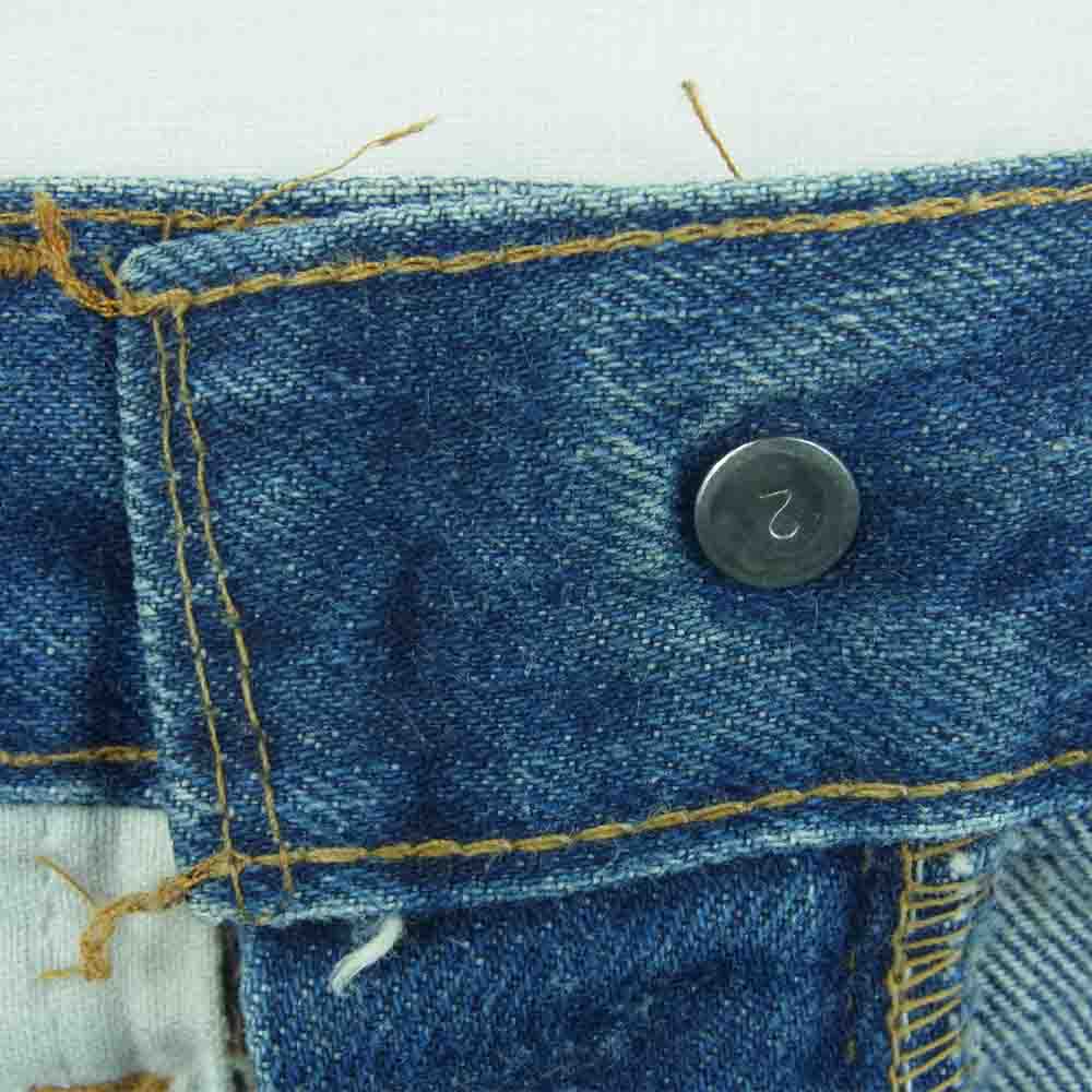 Levi's リーバイス ボタン裏刻印2 TALON42ジップ バックポケット裏チェーンステッチ スモールe デニム パンツ インディゴブルー系【中古】