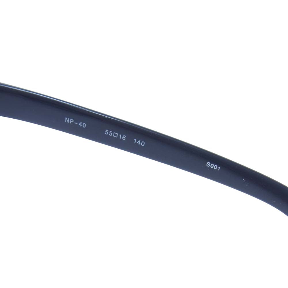 フォーナインズ NP-40 度入り アイウェア 眼鏡 サングラス チャコール系 55□16 140【中古】