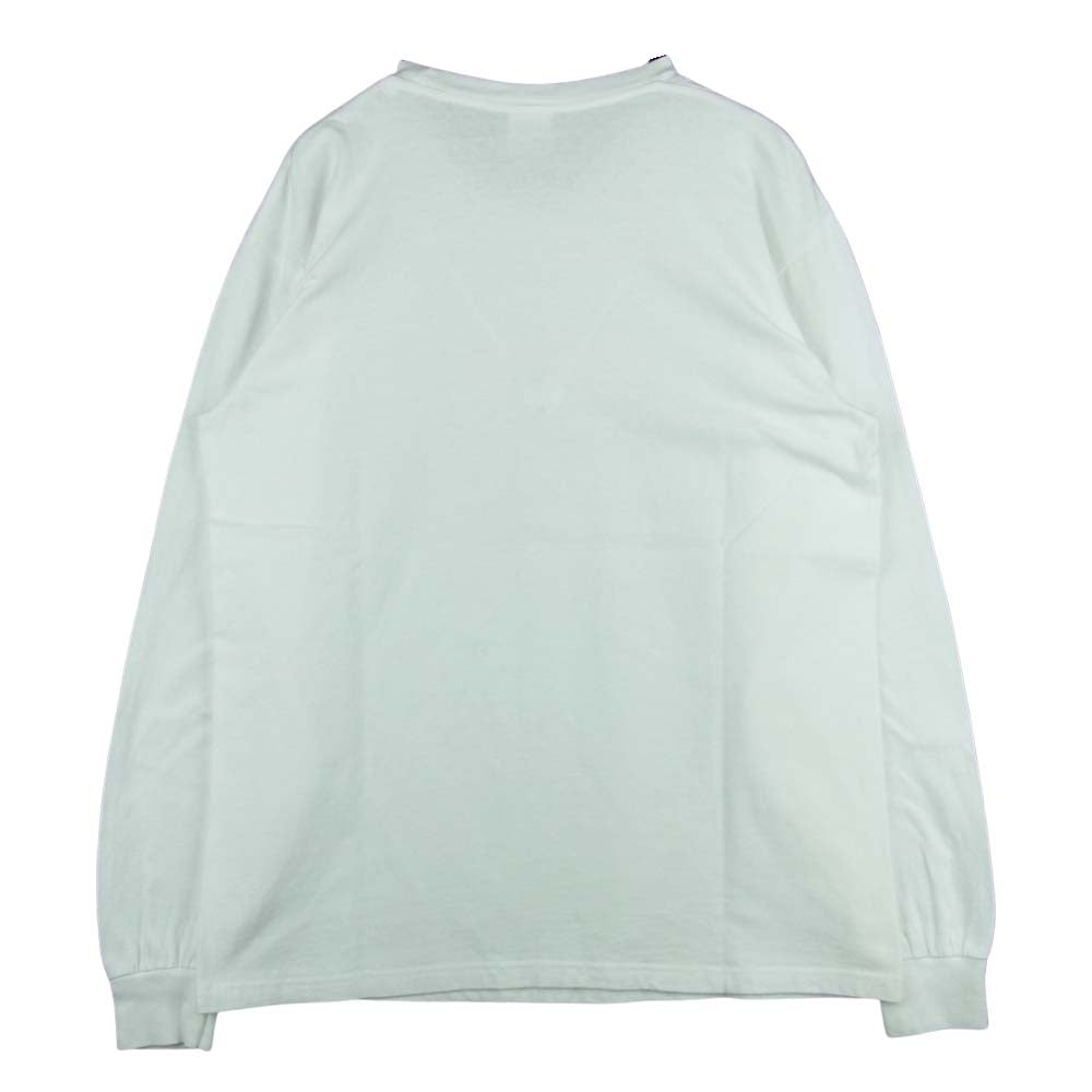 Supreme シュプリーム 20AW box logo l/s tee ボックスロゴ 長袖 Tシャツ コットン アメリカ製 ホワイト系 M【中古】