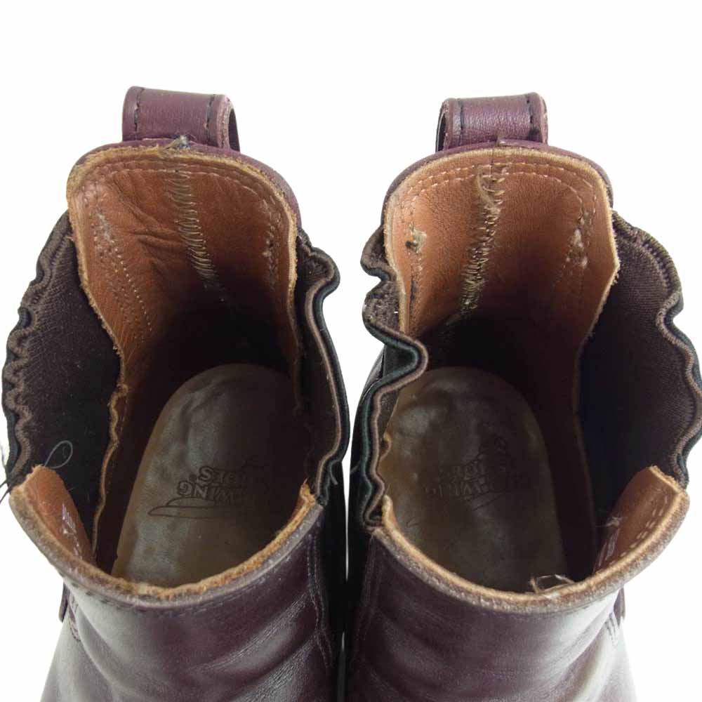 RED WING レッドウィング 9077 Mil-1 Congress Boots ミルワンコングレス ブーツ サイドゴア チェルシー ブーツ ワインレッド系 8.5【中古】