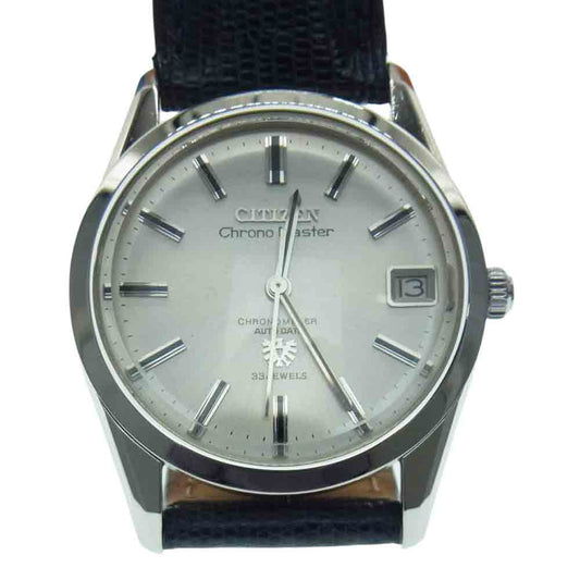 CITIZEN シチズン 4-540247 クロノマスター クロノメーター 自動巻き リストウォッチ 腕時計 ブラック系【中古】